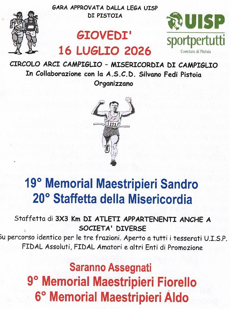 20° Staffetta della Misericordia Di Campiglio - 19° Memorial Maestripieri Sandro